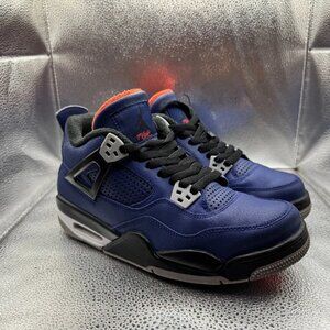 Size 7Y Nike Air Jordan 4 Retro‎ Winter Loyal Blue Black Kids Sneaker CQ9745 401